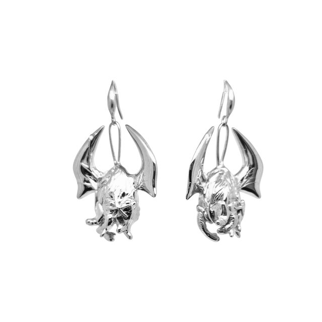 "Heartbat" earring in gold-plated brass