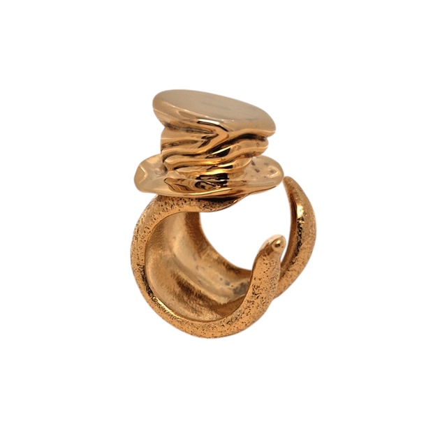 Ring „la malalingua“ aus versilbertem Messing
