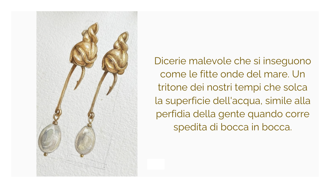 Orecchino "la maldicenza" in argento