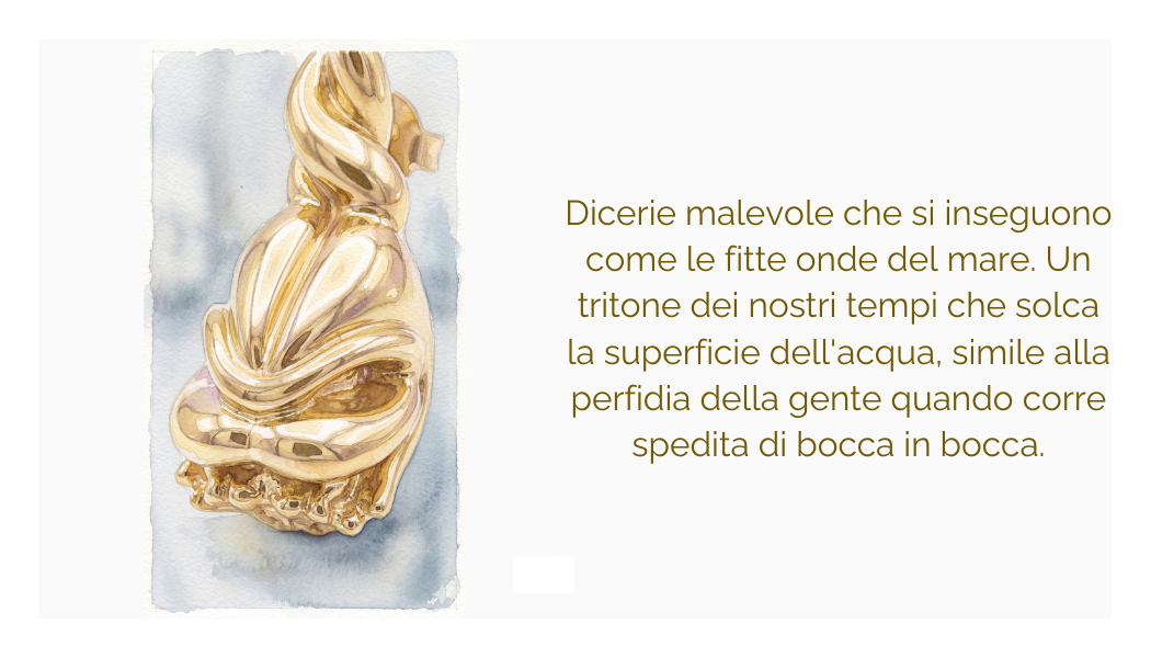 Orecchino "la maldicenza slim" in argento