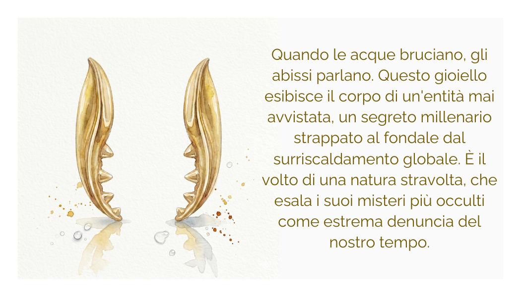 Orecchino "creatura degli abissi" in argento