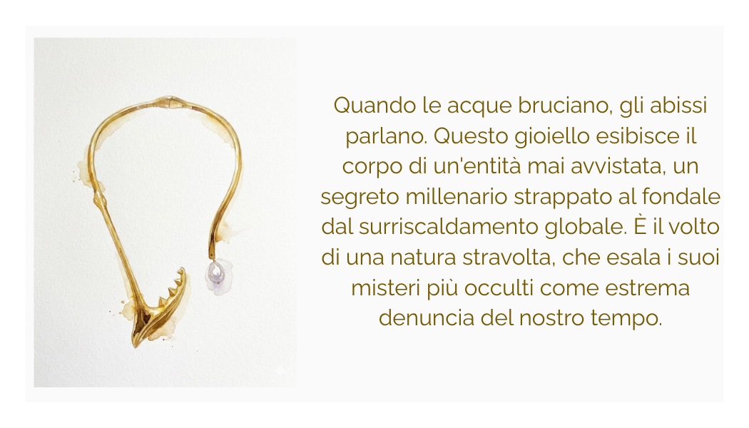 Collana "creatura degli abissi" in ottone placcato argento
