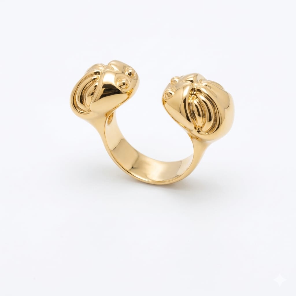 Anello "bellezza mendace" in ottone