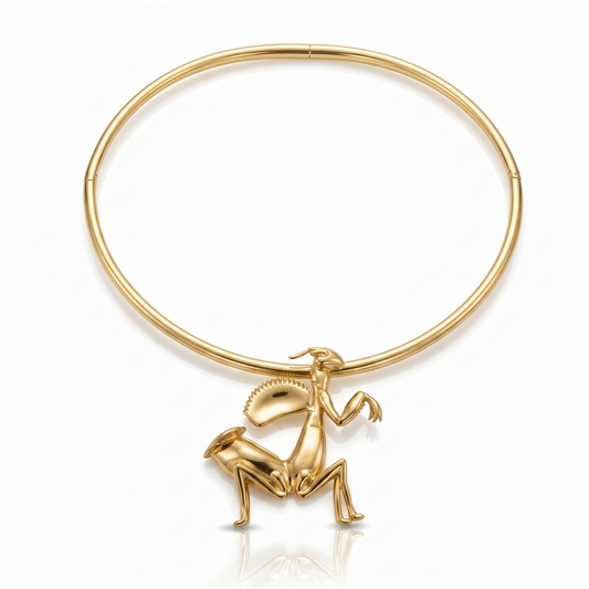 Collana "mantide carnivora" in ottone