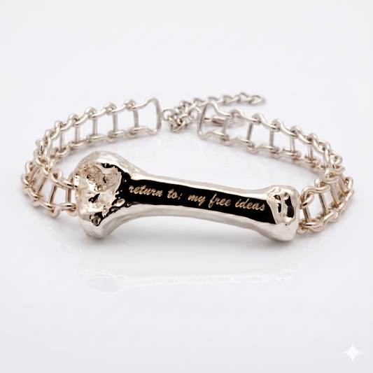 Collana "return to: my free ideas" in argento