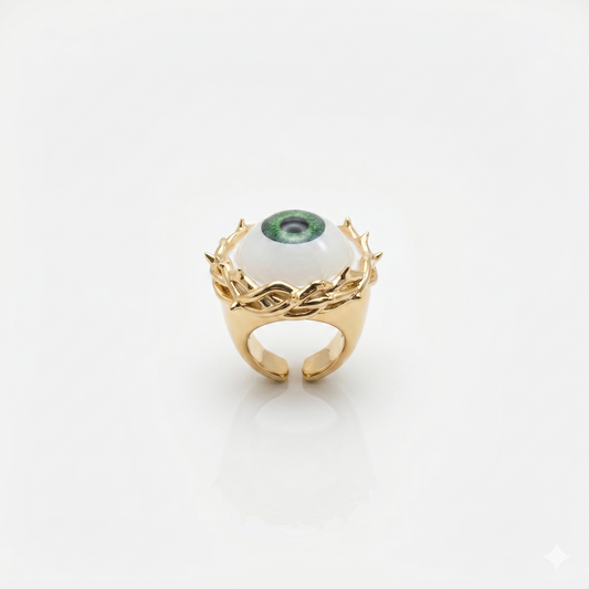 Ring „la malalingua“ aus versilbertem Messing