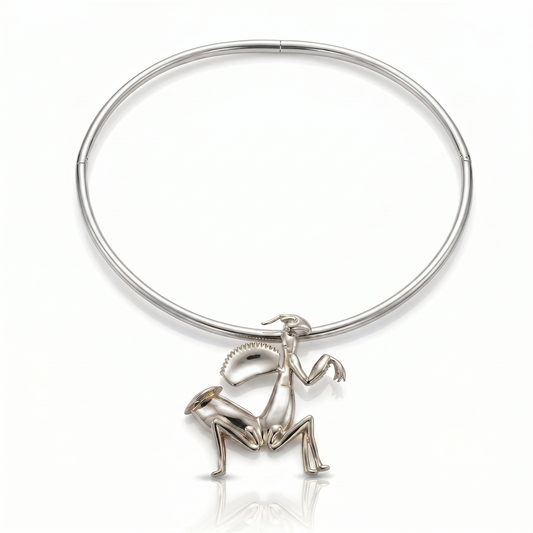 Collana "mantide carnivora" in argento