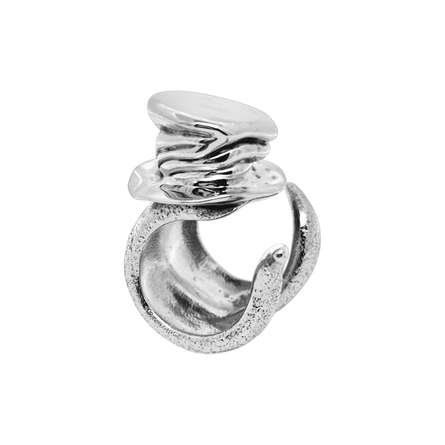 Ring "la malalingua" aus vergoldetem Messing