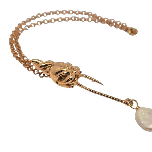 Ciondolo "la maldicenza" in ottone placcato oro