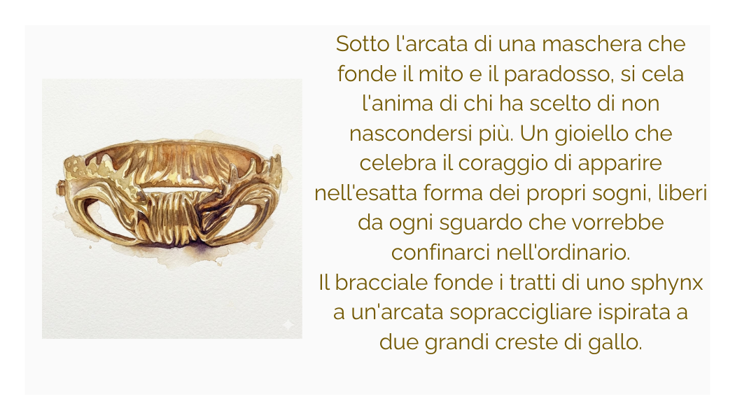 Bracciale "sphynx" in ottone