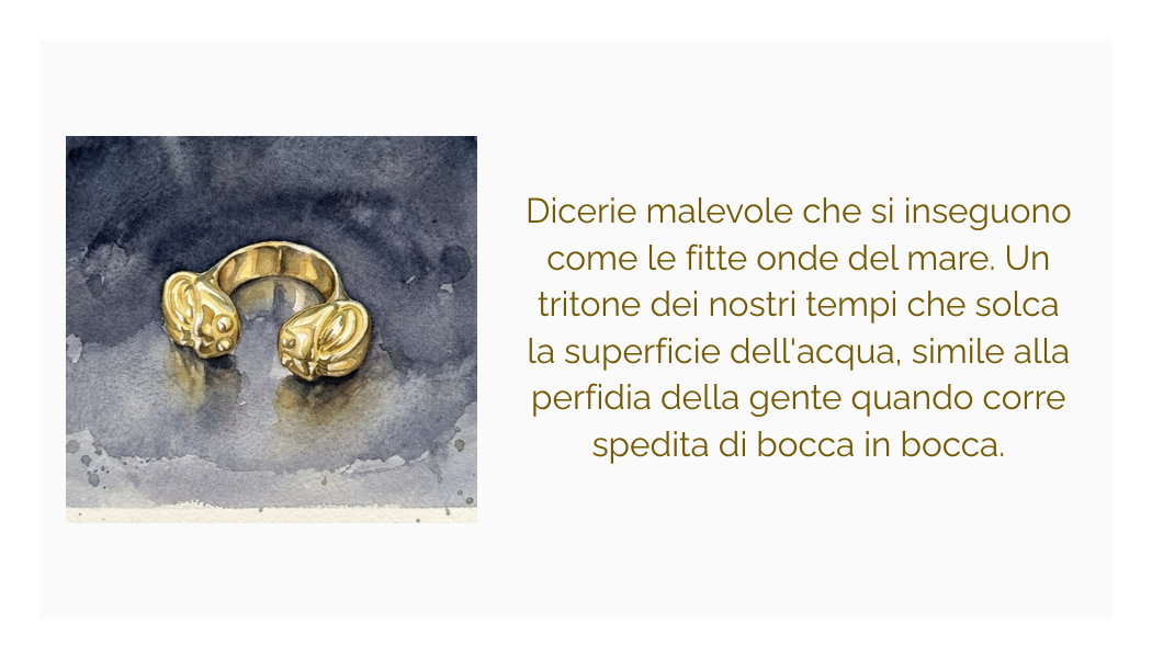 Anello "bellezza mendace" in ottone