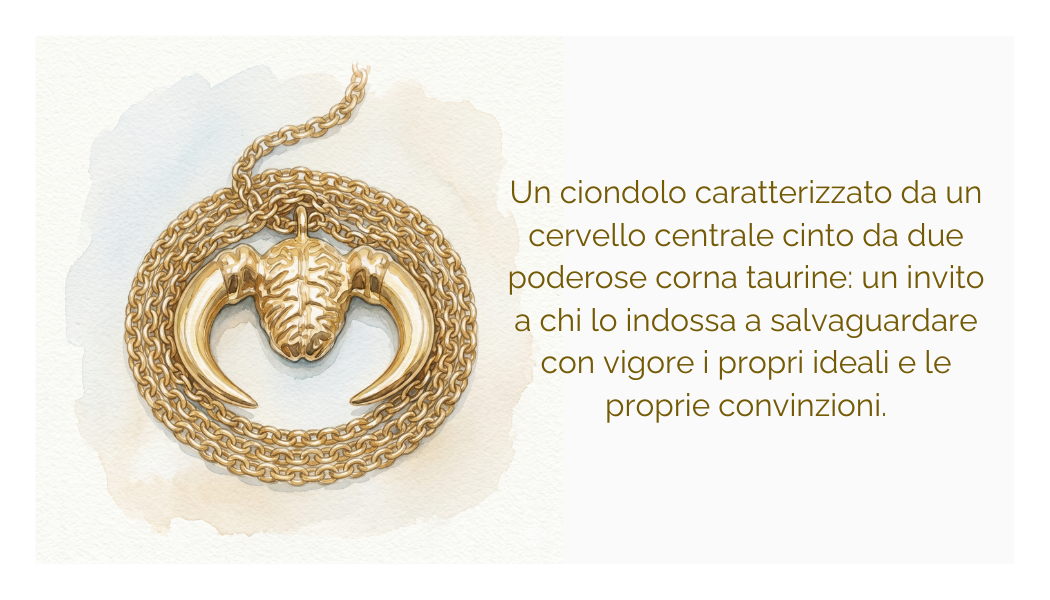 Ciondolo "difendi le tue idee" in ottone
