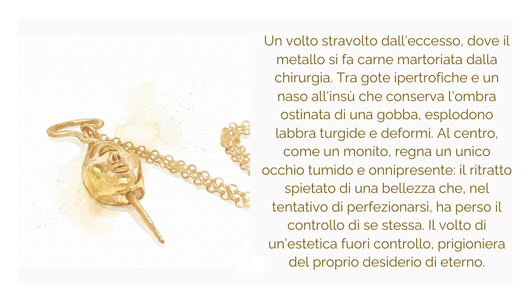 Ciondolo "il tarlo della bellezza" in argento