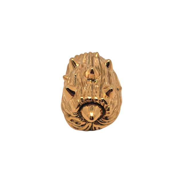 "Trunk" ring in silver-plated brass